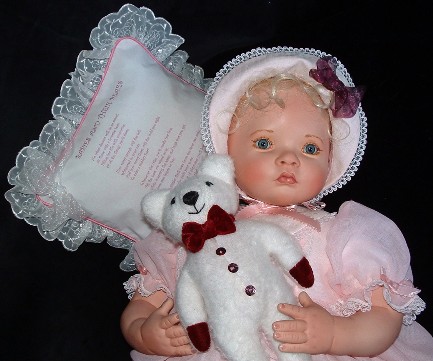 caroli porcelain doll baby and bear