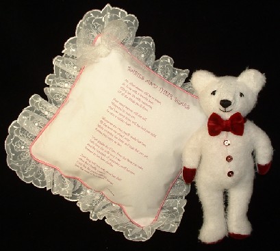 caroli teddy bear & pillow