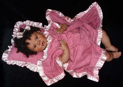 caroli porcelain doll blanket baby lulu