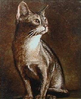 oil painting cat